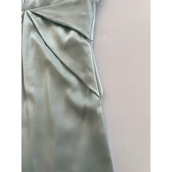 BCBG Pastel Mint Green Strapless Satin Silk Mini Dress Y2K Hoco Formal Cocktail - Picture 13 of 16